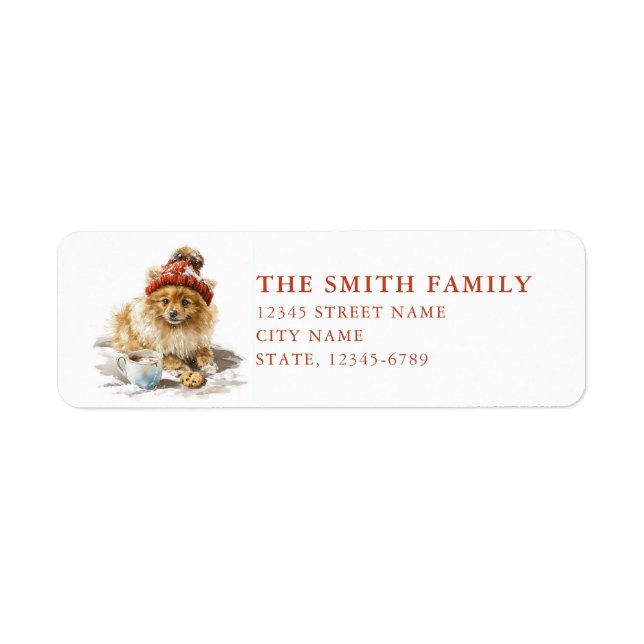 Pomeranian Return Address Label (Front)