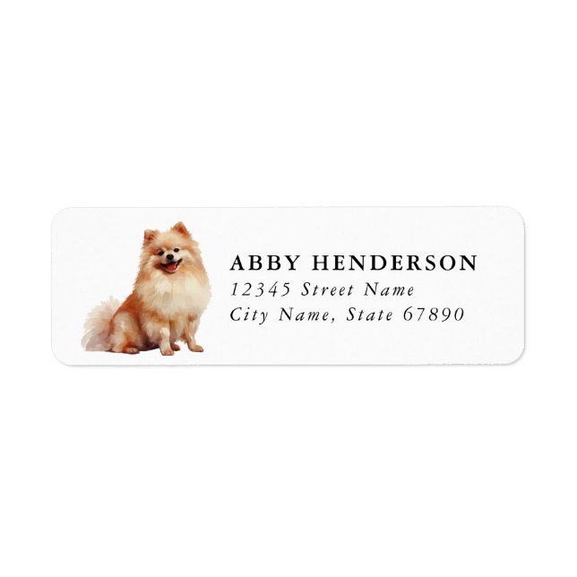 Pomeranian Return Address Label (Front)