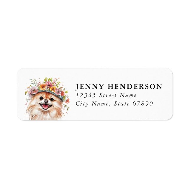 Pomeranian Return Address Label (Front)