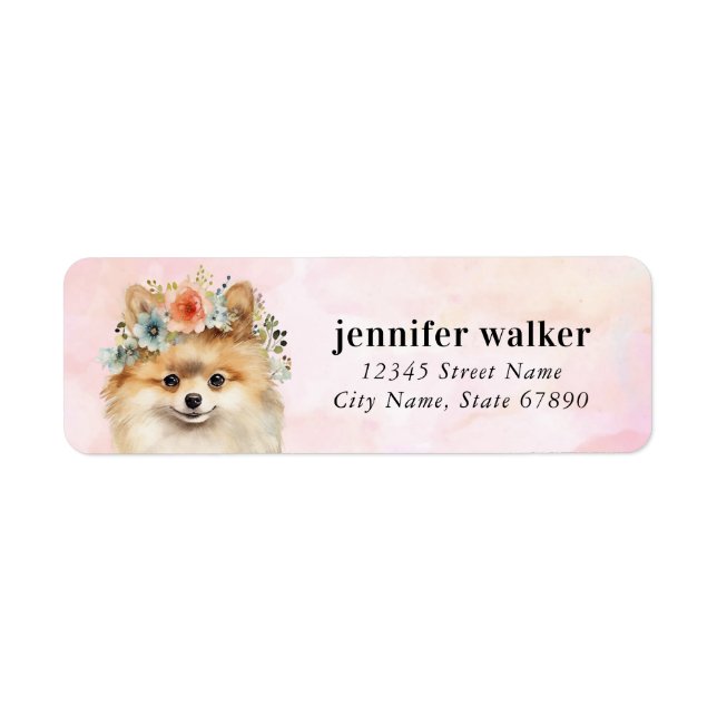 Pomeranian Return Address Labels (Front)
