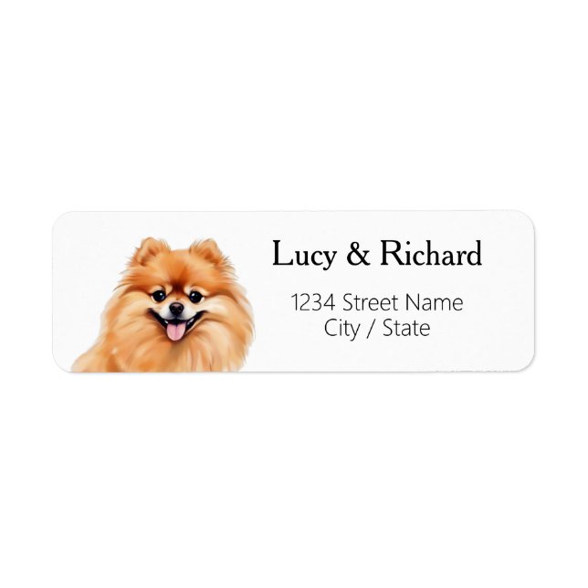 Pomeranian Return Address Labels (Front)