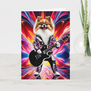 Pomeranian Rock Star Card