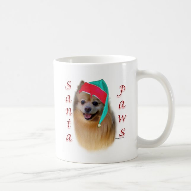 Pomeranian Santa Paws Coffee Mug (Right)