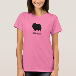Pomeranian Silhouette - Pom Mum - Dog Lover T-Shirt