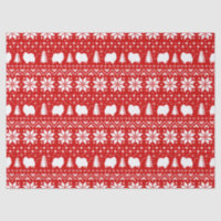 Pomeranian Silhouettes Christmas Pattern
