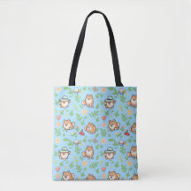Pomeranian Spring Pastel Tote Bag for Cute Dog Mum