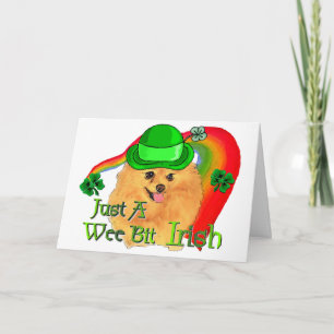 Pomeranian St Patricks Day Card