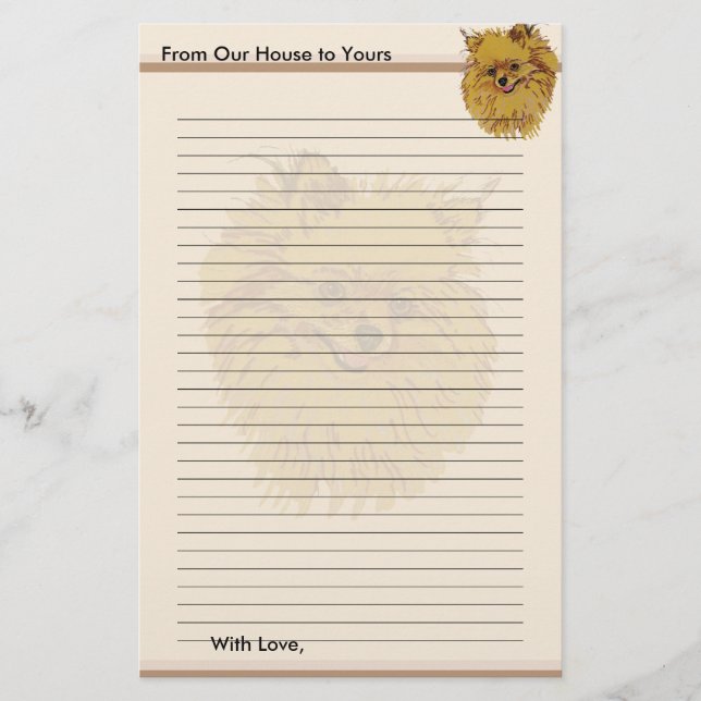 Pomeranian Stationery (Front)