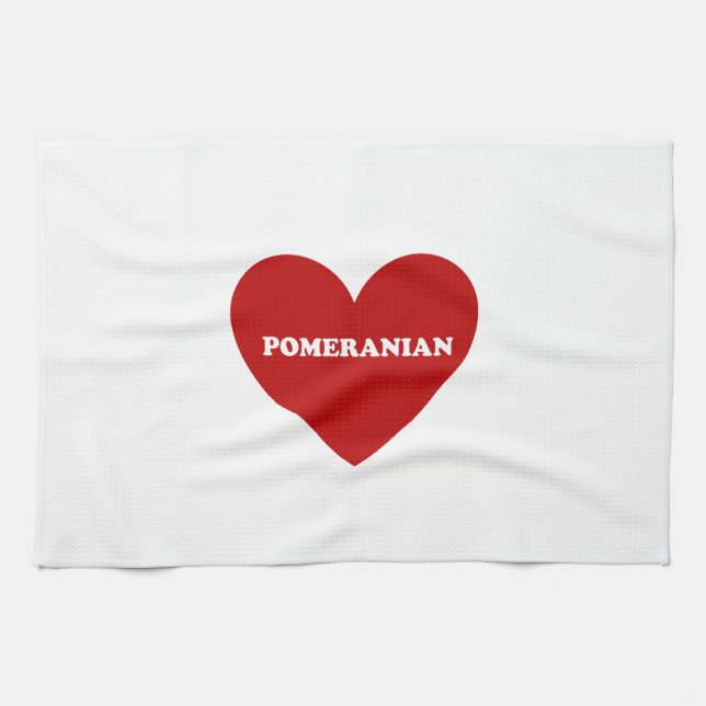 Pomeranian Tea Towel (Horizontal)