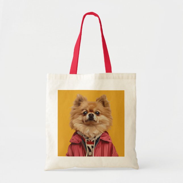 Pomeranian  tote bag (Front)