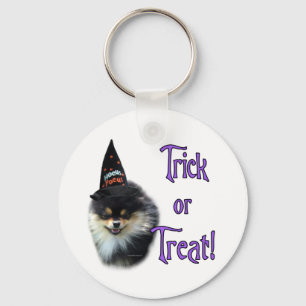 Pomeranian Trick Key Ring
