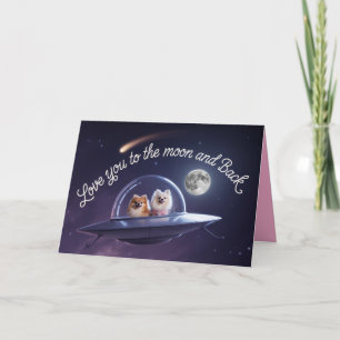 Pomeranian Valentine Card
