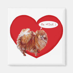 Pomeranian Valentine Magnet