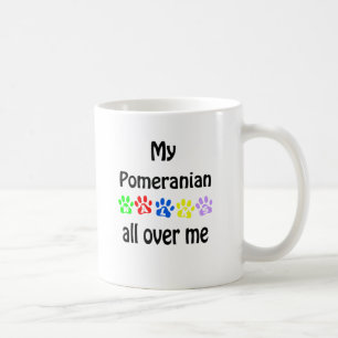Pomeranian Walks Design Coffee Mug