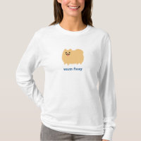 Pomeranian "Warm Fuzzy" Cute Dog with Custom Text