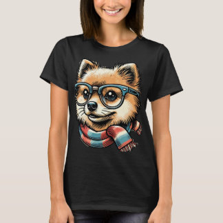 Pomeranian wearing Glasses T-Shirt