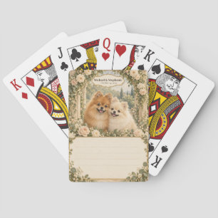 Pomeranian Wedding Guest Book Signing Deck Playing Cards