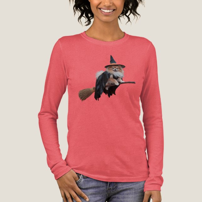 Pomeranian Witch Tri-Blend Shirt (Front)