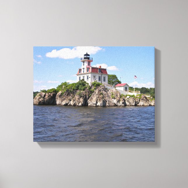Pomham Rocks Lighthouse, Rhode Island Canvas Print (Front)