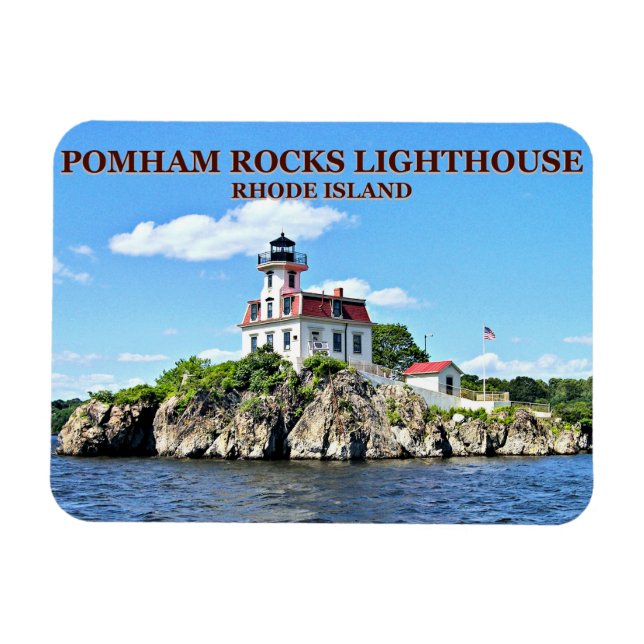 Pomham Rocks Lighthouse, Rhode Island Flexi Magnet (Horizontal)