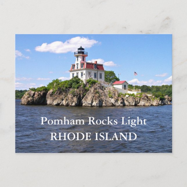 Pomham Rocks Lighthouse, Rhode Island Postcard (Front)