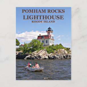 Pomham Rocks Lighthouse, Rhode Island Postcard
