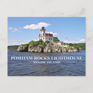 Pomham Rocks Lighthouse, Rhode Island Postcard