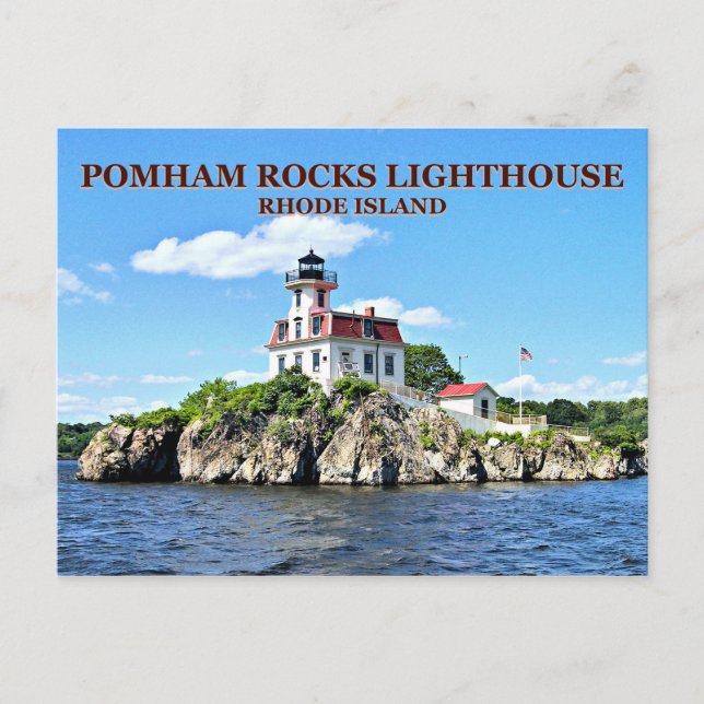 Pomham Rocks Lighthouse, Rhode Island Postcard (Front)