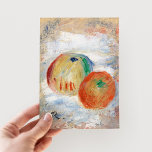 Pommes | Renoir Postcard<br><div class="desc">Apples | Pommes (1875) | Original artwork by French Impressionist artist Pierre-Auguste Renoir (1841-1919). The painting depicts an abstract impressionist still life of fruit in earthy orange,  yellow and beige colours. 

Click Customise It to add your own text or personalise the design.</div>
