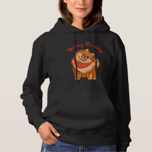 Pommy Mommy Cute Brown Pomeranian German Spitz Hoodie