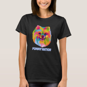 Pommy Nation Pomeranian Animal Pun Pom Pom Animal T-Shirt
