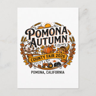 Pomona Autumn County Fair 2026 California Postcard