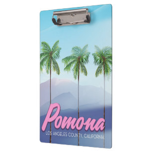 Pomona, California USA travel poster Clipboard