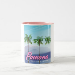 Pomona, California USA travel poster Two-Tone Coffee Mug