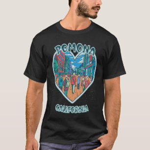 Pomona In California Travel Souvenir Heart T-Shirt