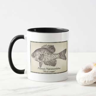 "Pomoxis" black and white mug