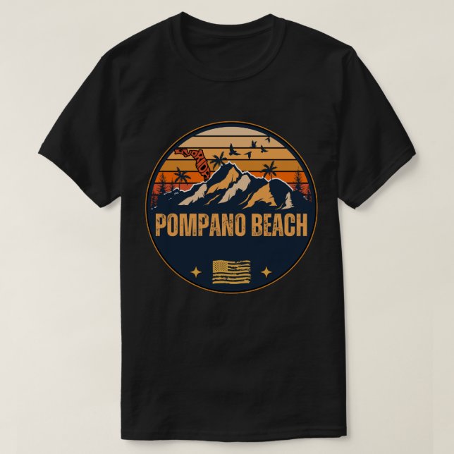 Pompano Beach, Florida  T-Shirt (Design Front)