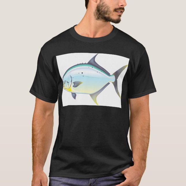 Pompano Florida fish vector illustration T-Shirt (Front)