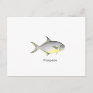Pompano (titled) postcard