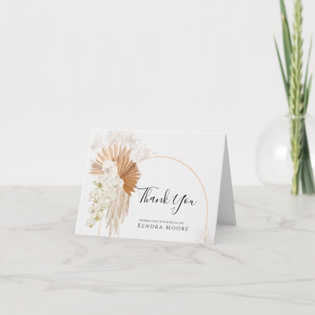 Pompas Grass Thank You Card (Front)