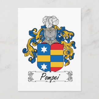 Pompei Family Crest Postcard