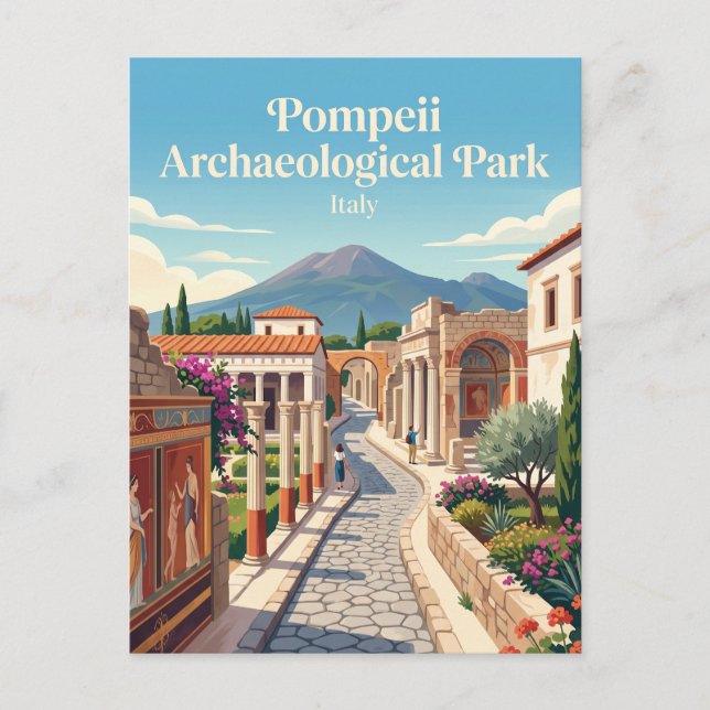 Pompeii Archaeological Park Italy Postcard (Front)