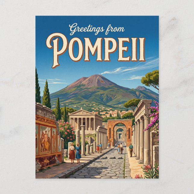 Pompeii Archaeological Park Italy Postcard (Front)