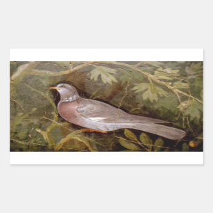 POMPEII COLLECTION / DOVE IN THE GARDEN RECTANGULAR STICKER