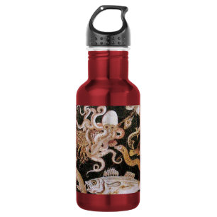 POMPEII COLLECTION / OCEAN - SEA LIFE SCENE,black 532 Ml Water Bottle