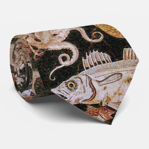 POMPEII COLLECTION / OCEAN - SEA LIFE SCENE TIE