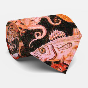 POMPEII COLLECTION / OCEAN - SEA LIFE SCENE TIE
