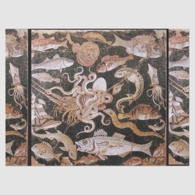 POMPEII COLLECTION / OCEAN - SEA LIFE SCENE TISSUE PAPER (Front)