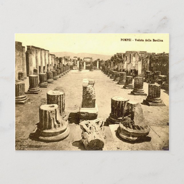 Pompeii, Courtyard of the Basilica Postcard (Front)