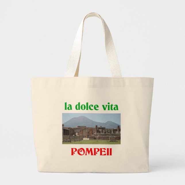Pompeii Italy Large Tote Bag (Front)